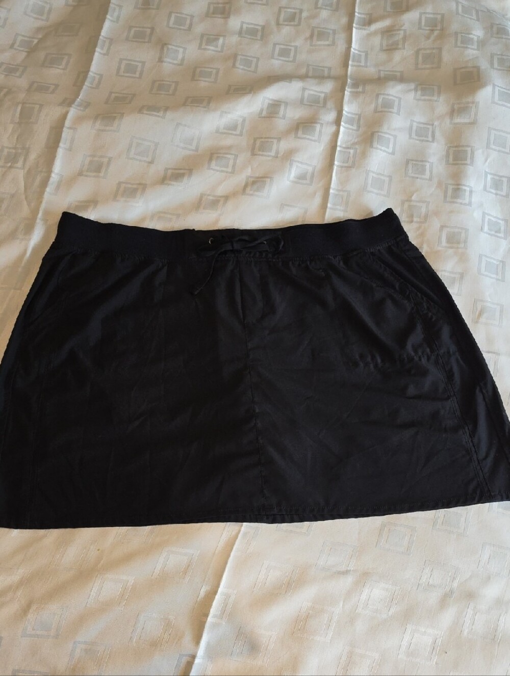 AFF Black Mini Skirt with Drawstring Waist
